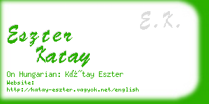 eszter katay business card